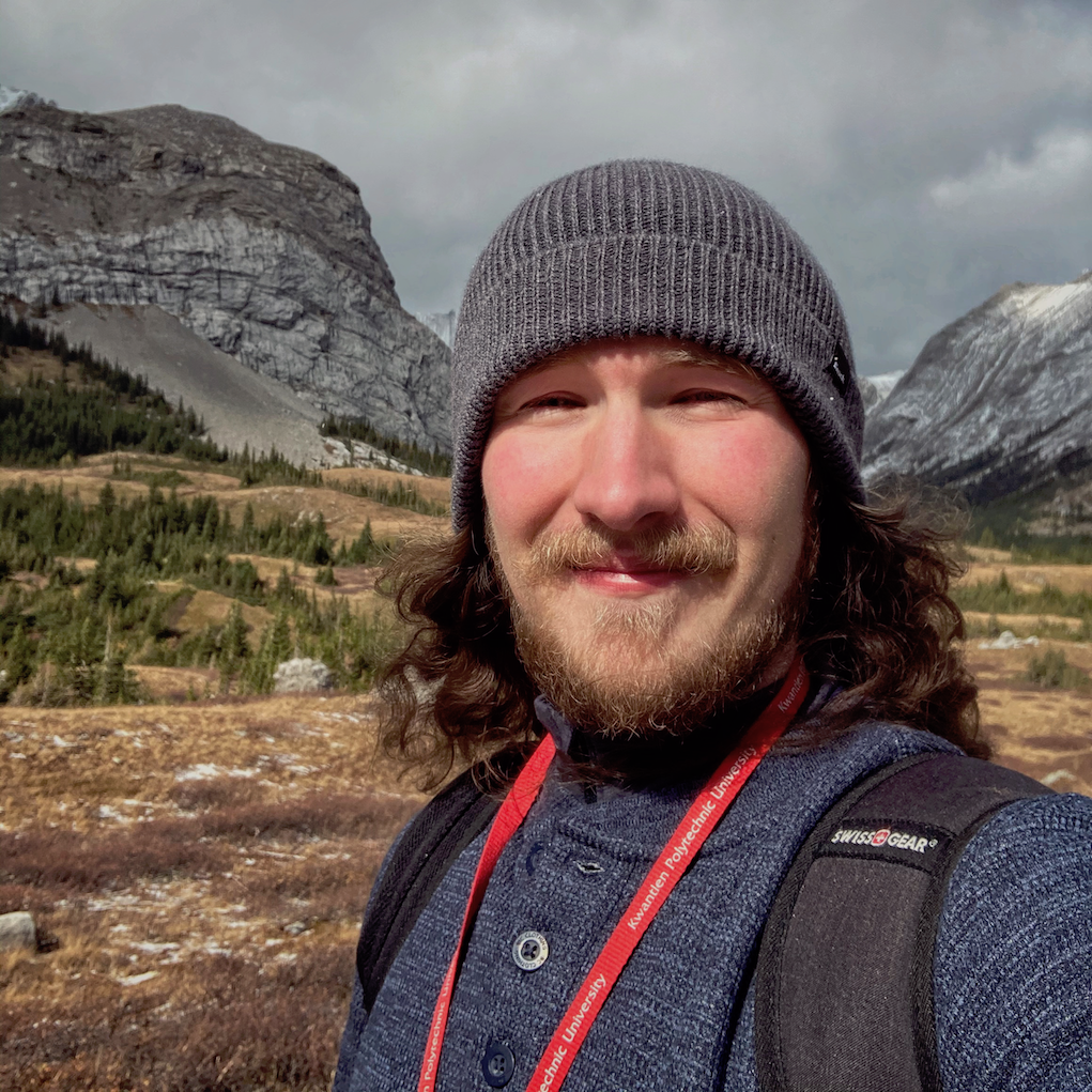 A picture of Michael hiking in the Rocky Mountains